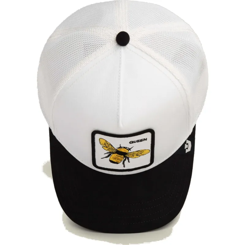 cappellino-trucker-bianco-e-nero-ape-queen-microsuede-bee-the-farm-di-goorin-bros