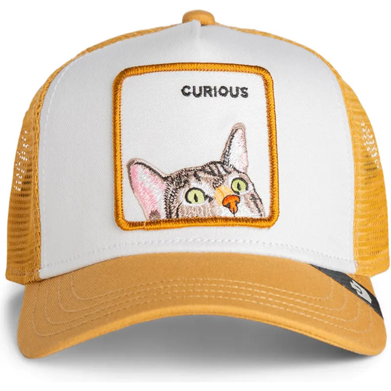 cappellino-trucker-marrone-per-bambino-gatto-curious-cat-mini-the-farm-di-goorin-bros