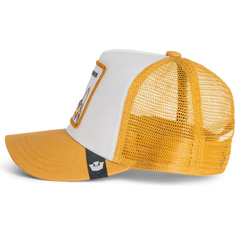 braune-trucker-kappe-fur-jungen-katze-curious-cat-mini-the-farm-von-goorin-bros