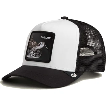 Cappellino trucker bianco e nero serpente Outlaw The Farm di Goorin Bros.