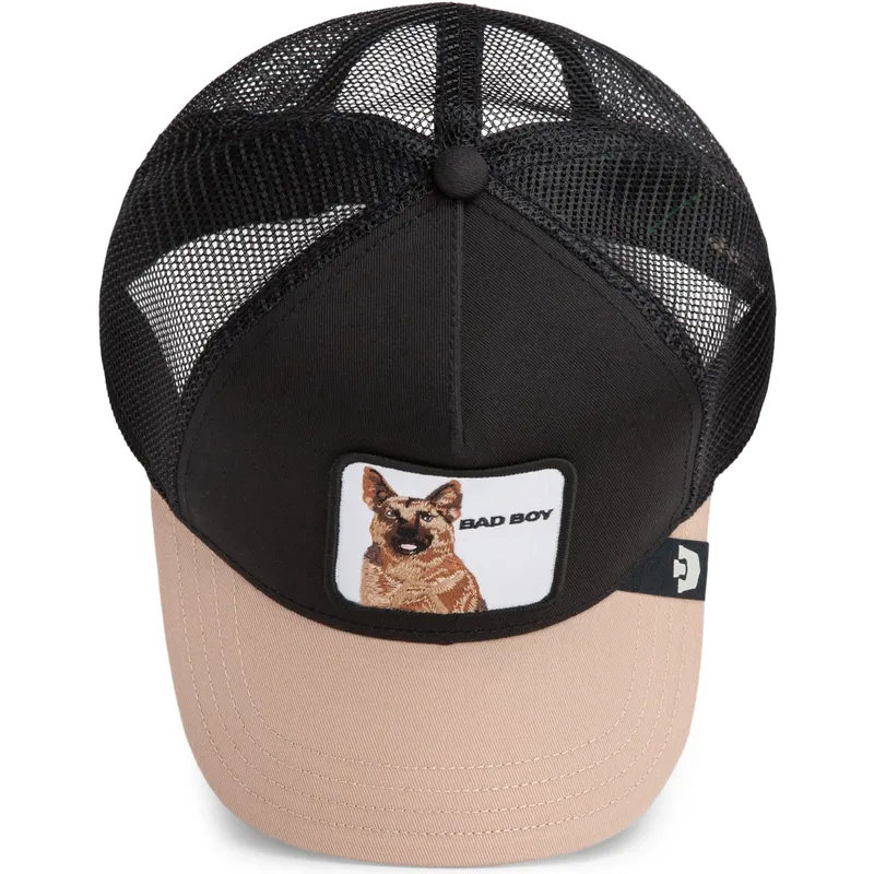 truckerkeps-svart-och-beige-schaferhund-the-bad-boy-the-farm-fran-goorin-bros