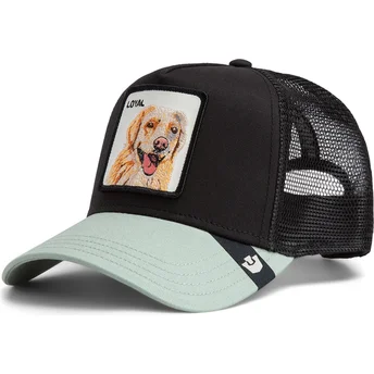 Czapka trucker czarna i zielona pies labrador retriever...