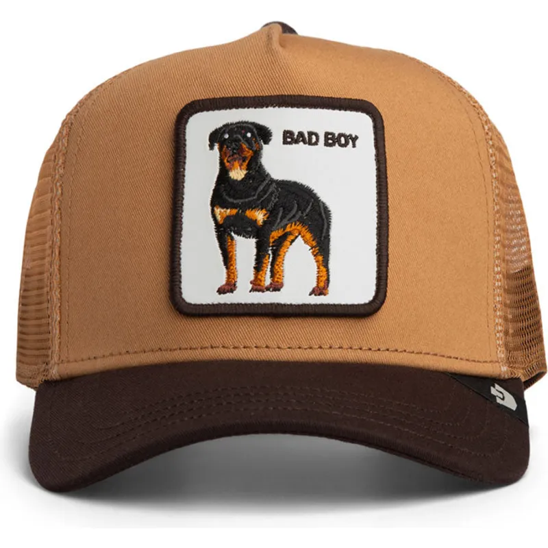 truckerkeps-brun-for-barn-hund-rottweiler-bad-boy-mini-the-farm-fran-goorin-bros