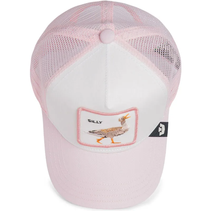 gorra-trucker-blanca-y-rosa-para-nino-ganso-whisper-silly-the-farm-de-goorin-bros