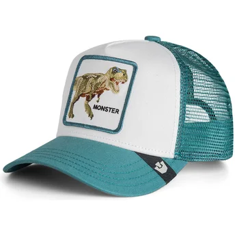 Cappellino trucker verde per bambino T-Rex dinosauro Sea Monster The Farm di Goorin Bros.