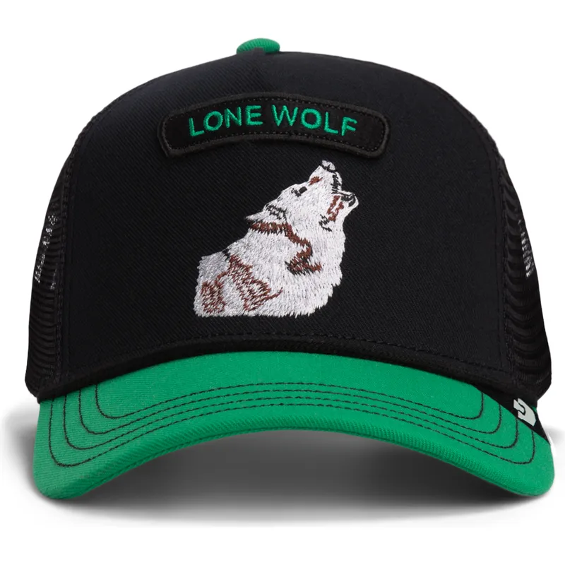 czapka-trucker-zielona-wilk-pop-rocker-lone-wolf-the-farm-od-goorin-bros