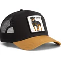 cappellino-trucker-nero-e-marrone-cane-rottweiler-bad-boy-the-farm-di-goorin-bros