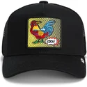 czapka-trucker-czarna-kogut-cock-rooster-pop-art-2-the-farm-od-goorin-bros