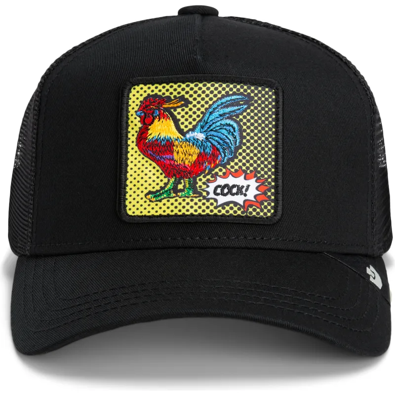 trucker-cap-schwarz-hahn-cock-rooster-pop-art-2-the-farm-von-goorin-bros