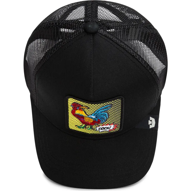 trucker-cap-schwarz-hahn-cock-rooster-pop-art-2-the-farm-von-goorin-bros