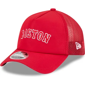 Cappellino trucker rosso 9FORTY APEX BP Letters dei Boston Red Sox MLB di New Era