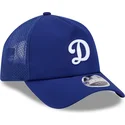 blaue-trucker-kappe-9forty-apex-batting-practice-logo-der-los-angeles-dodgers-mlb-von-new-era