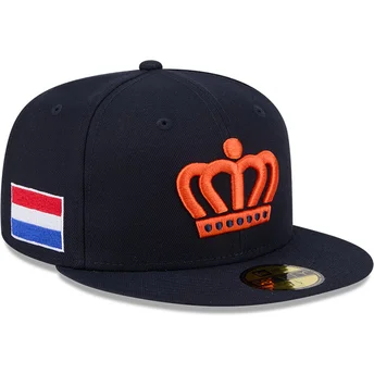 Marinblå platt keps justerad 59FIFTY The Netherlands 2026 World Baseball Classic från New Era