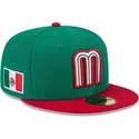 zielona-dopasowana-czapka-z-plaskim-daszkiem-59fifty-mexico-2026-world-baseball-classic-new-era