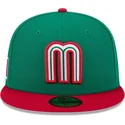 cappello-piatto-verde-chiuso-59fifty-mexico-2026-world-baseball-classic-di-new-era