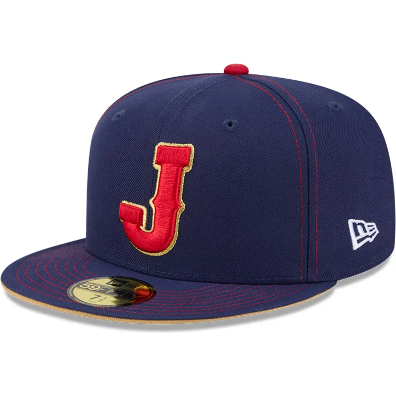casquette-plate-bleue-marine-ajustee-59fifty-japan-2026-world-baseball-classic-new-era