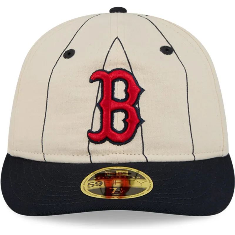 casquette-courbee-beige-ajustee-59fifty-retro-crown-linen-boston-red-sox-mlb-new-era