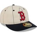 cappellino-curvo-beige-chiuso-59fifty-retro-crown-linen-dei-boston-red-sox-mlb-di-new-era
