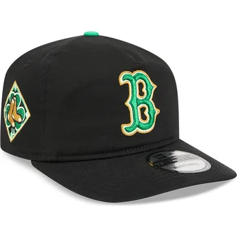 Schwarze gebogene Snapback-Kappe 19TWENTY Saint Patrick's Day der Boston Red Sox MLB von New Era