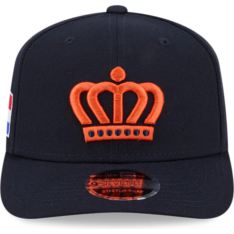 casquette-courbee-bleue-marine-snapback-9seventy-stretch-snap-the-netherlands-2026-world-baseball-classic-new-era