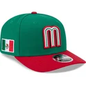 grune-und-rote-gebogene-kappe-snapback-9seventy-stretch-snap-mexico-2026-world-baseball-classic-von-new-era