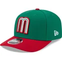 grune-und-rote-gebogene-kappe-snapback-9seventy-stretch-snap-mexico-2026-world-baseball-classic-von-new-era