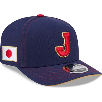 Casquette courbée bleue marine snapback 9SEVENTY Stretch Snap Japan 2026 World Baseball Classic New Era