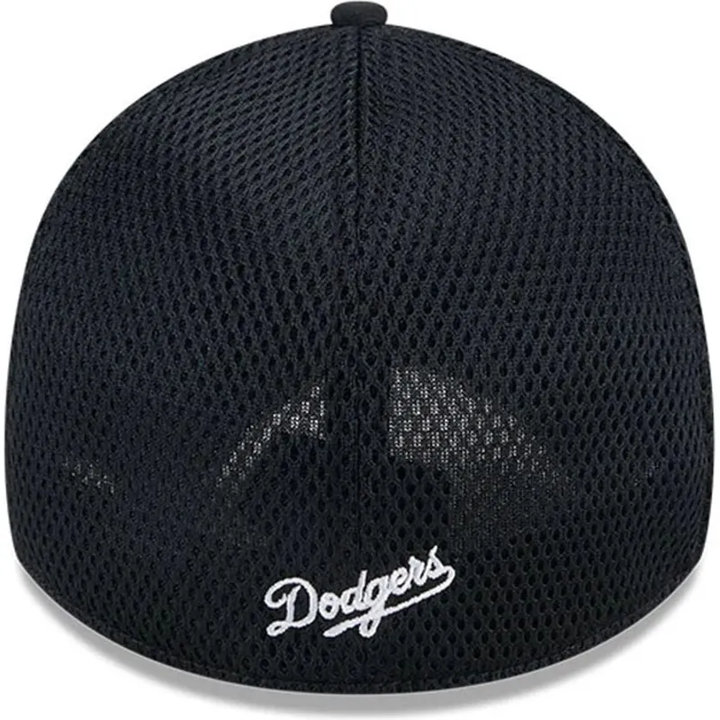 cappellino-trucker-nero-regolabile-con-logo-nero-39thirty-evergreen-neo-dei-los-angeles-dodgers-mlb-di-new-era