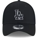new-era-black-logo-39thirty-evergreen-neo-los-angeles-dodgers-mlb-black-fitted-trucker-hat