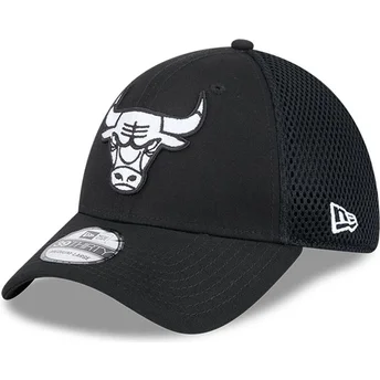 Καπέλο trucker μαύρο εφαρμοστό 39THIRTY Evergreen Neo των Chicago Bulls NBA της New Era