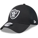 schwarze-enganliegende-39thirty-evergreen-neo-trucker-cap-der-las-vegas-raiders-nfl-von-new-era