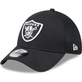 Casquette trucker noire ajustée 39THIRTY Evergreen Neo Las Vegas Raiders NFL New Era