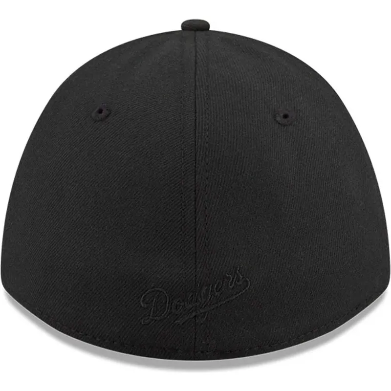 cappellino-curvo-nero-regolabile-con-logo-nero-39thirty-m-crown-a-frame-dei-los-angeles-dodgers-mlb-di-new-era