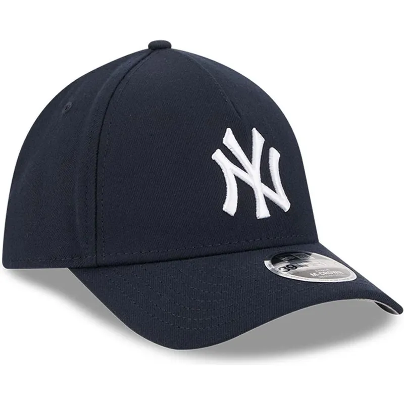 gebogene-marineblaue-angepasste-kappe-39thirty-m-crown-a-frame-von-new-york-yankees-mlb-von-new-era