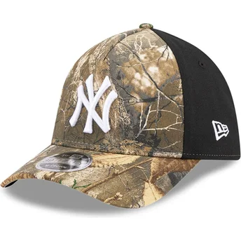 Cappellino curvo mimetico regolabile 39THIRTY M-Crown A Frame Realtree dei New York Yankees MLB di New Era