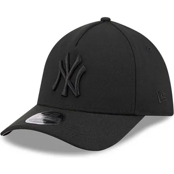 Cappellino curvo nero regolabile con logo nero 39THIRTY M-Crown A Frame dei New York Yankees MLB di New Era