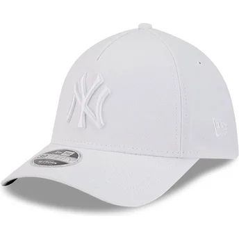 Casquette courbée blanche ajustée avec logo blanc 39THIRTY M-Crown A Frame New York Yankees MLB New Era