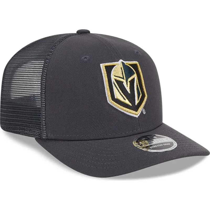 czapka-trucker-szara-9seventy-stretch-snap-evergreen-vegas-golden-knights-nhl-new-era