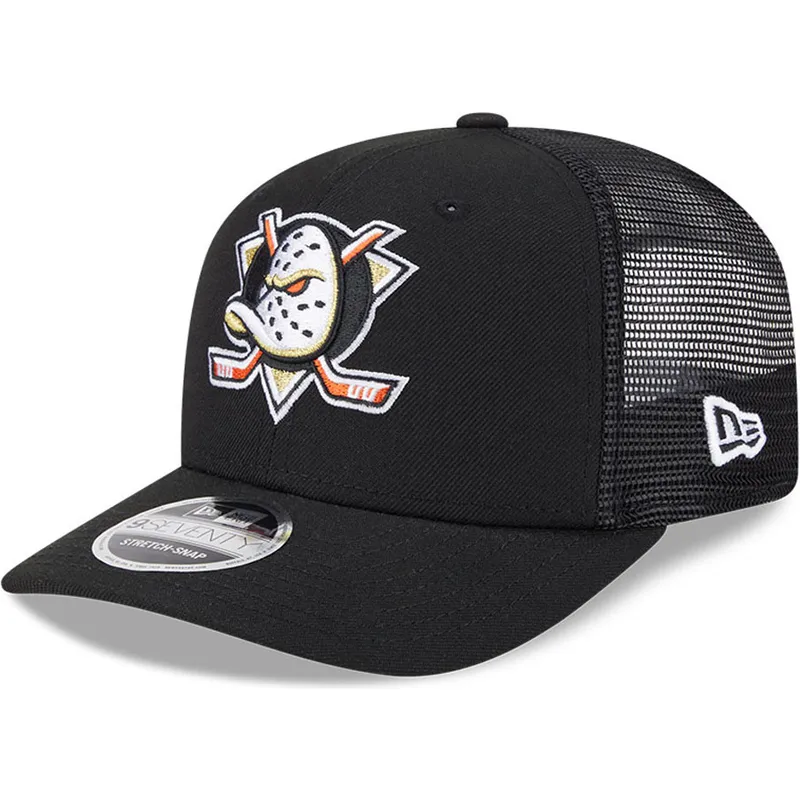 schwarze-trucker-kappe-9seventy-stretch-snap-evergreen-der-anaheim-ducks-nhl-von-new-era