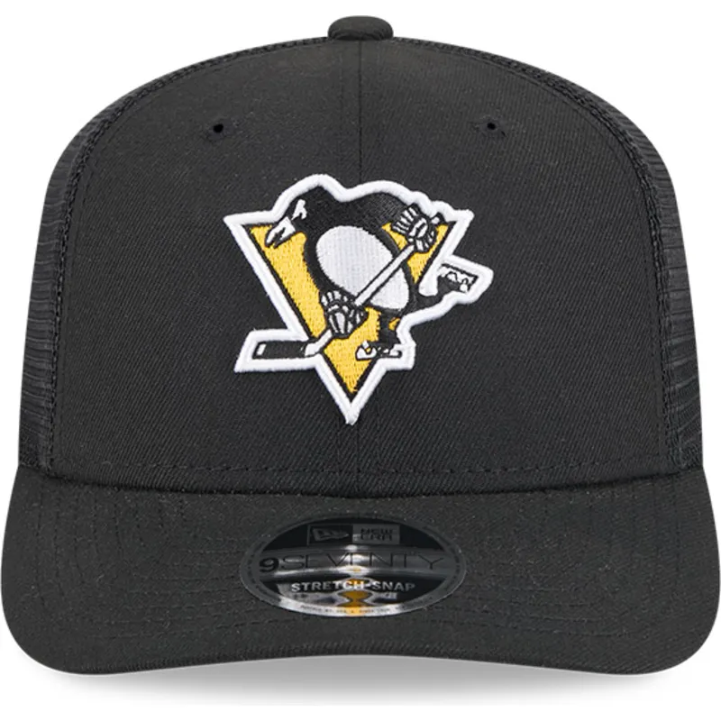 cappellino-trucker-nero-9seventy-stretch-snap-evergreen-dei-pittsburgh-penguins-nhl-di-new-era