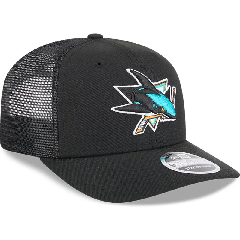 schwarze-trucker-kappe-9seventy-stretch-snap-evergreen-san-jose-sharks-nhl-von-new-era