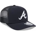 cappellino-trucker-blu-navy-9seventy-stretch-snap-evergreen-di-atlanta-braves-mlb-di-new-era