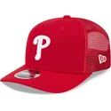 cappellino-trucker-rosso-9seventy-stretch-snap-evergreen-dei-philadelphia-phillies-mlb-di-new-era