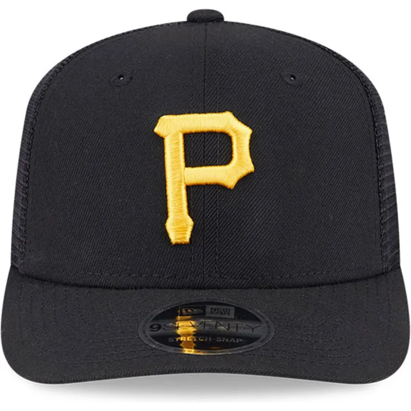 cappellino-trucker-nero-9seventy-stretch-snap-evergreen-dei-pittsburgh-pirates-mlb-di-new-era