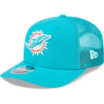 Καπέλο trucker μπλε 9SEVENTY Stretch Snap Evergreen των Miami Dolphins NFL της New Era