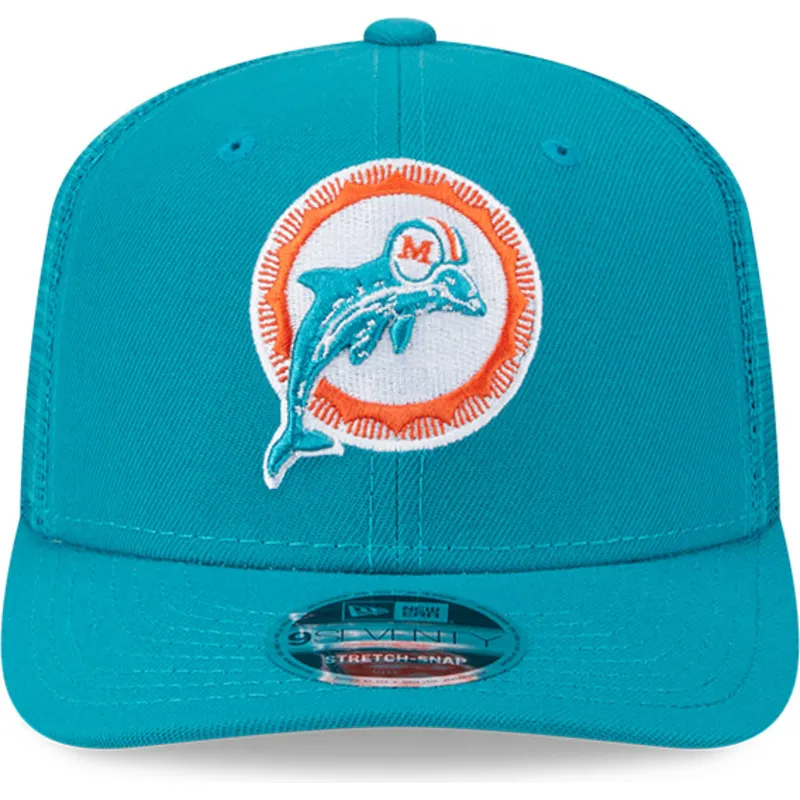 bla-trucker-keps-9seventy-stretch-snap-evergreen-helmet-fran-miami-dolphins-nfl-av-new-era