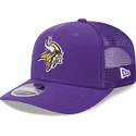 casquette-trucker-violette-9seventy-stretch-snap-evergreen-minnesota-vikings-nfl-new-era