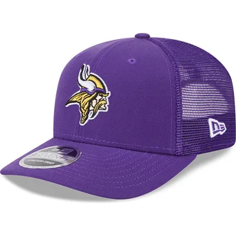 Cappellino trucker viola 9SEVENTY Stretch Snap Evergreen dei Minnesota Vikings NFL di New Era