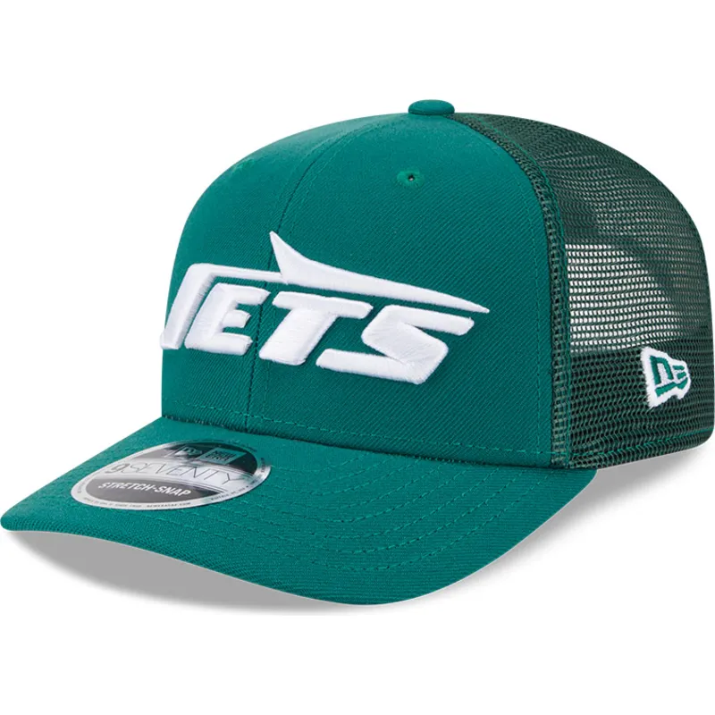 grune-trucker-kappe-9seventy-stretch-snap-evergreen-der-new-york-jets-nfl-von-new-era