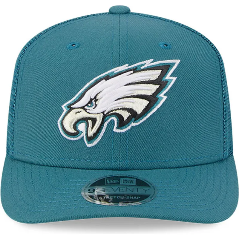 cappellino-trucker-verde-9seventy-stretch-snap-evergreen-dei-philadelphia-eagles-nfl-di-new-era